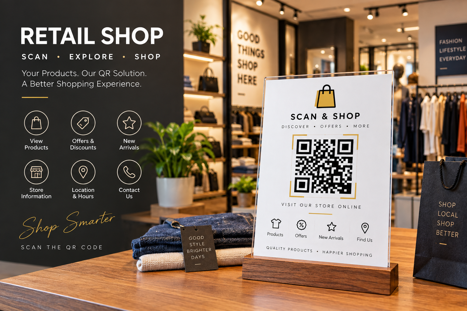 QR code website for retail stores